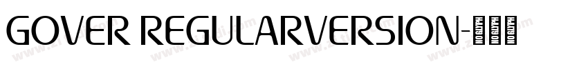 GOVER RegularVersion字体转换